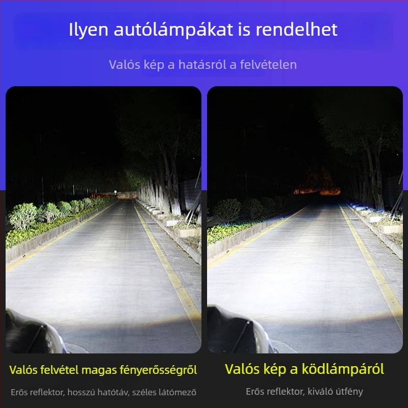 H1 LED fényszóró – univerzális járművekhez, 30W, 12V, 1500LM, IP67