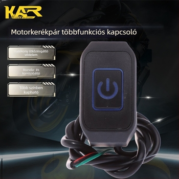 Elektromos járművek és motorkerékpárok első világítása, kürt, előzéshez világító fény, gyújtó spotlámpa, többfunkciós önzáró tápellátás kapcsoló kiegészítő