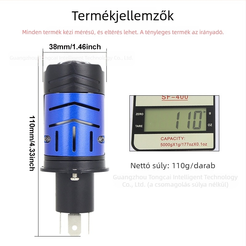 H4 motorkerékpár LED-fényszóró, 58W, 12-80V, IP67, 3000 lm