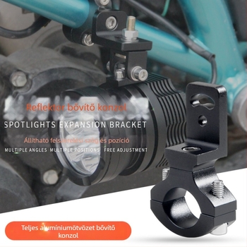 Bosmaa TG82 alumínium ötvözet LED elsőfényszóró bilincs motorkerékpárhoz, univerzális kerékpárok, elektromos kerékpárok és motorkerékpárok számára, csőátmérő 20–26 mm, lámpa felszerelése és beállítása