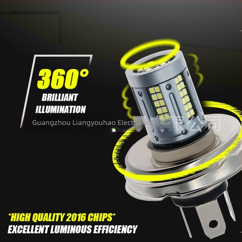Motorkerékpár LED fényszóró H4/P45T (P43T) kompatibilitással, 84SMD, 42W, 9-50V, 1200LM