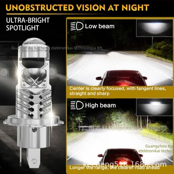 TXVSO8 dupla lencsés H4 LED fényszóró motorkerékpárok és járművek számára - CSP fényforrás, 70W, 12V, 40 000 lm