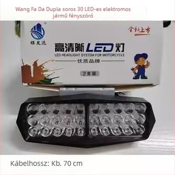 Külső LED lámpa elektromos motorkerékpárhoz, Rhino King nagy fényerősségű reflektor, első lámpa módosítás