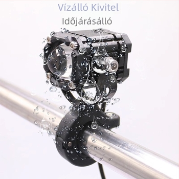 LED motoros reflektor stroboszkóp effektussal, külső ultra‑fényes első lámpa elektromos járművekhez, 12V–85V