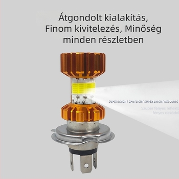 Fejlesztett nyolcszögletű LED elsőfényszóró elektromos járművekhez – motorkerékpár és robogó elülső LED lámpa, hosszú és rövid fénnyel