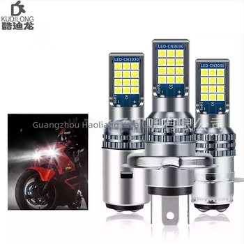 LED motorkerékpár fényszóró H4 P15D BA20D, 12V DC, 1W, 800 lm, 50 000 óra élettartam