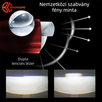 A5 50W kettős fényszóró H4 LED motorkerékpárhoz, kis lencsével, integrált távol- és közelfénnyel, 12–24V, IP68, 12000 lm, repülőgép-alumínium, közvetlen csatlakozás