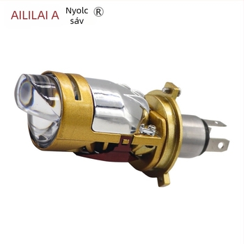 Motorkerékpár LED elsőfényszóró H4, bifokális lencsével, háromkaros rögzítés, 55W, 9-36V, 6000 lm