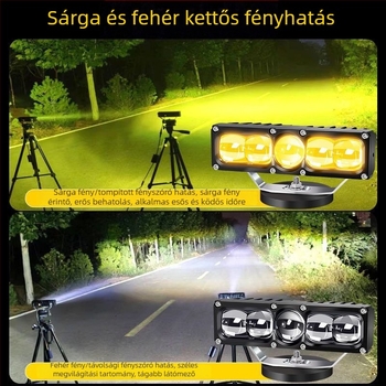 Autó LED lézerreflektor, 12–24V, vízálló, ultra‑fényes első fényszóró autókhoz, teherautókhoz és elektromos járművekhez
