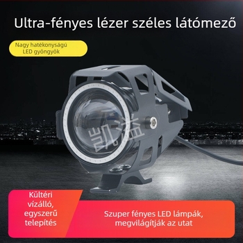 LED motorkerékpár spotlámpa elektromos háromkerekűhöz, 24W, 2400 lm, IP67, alumínium ház, vetítő lencse, modell U7