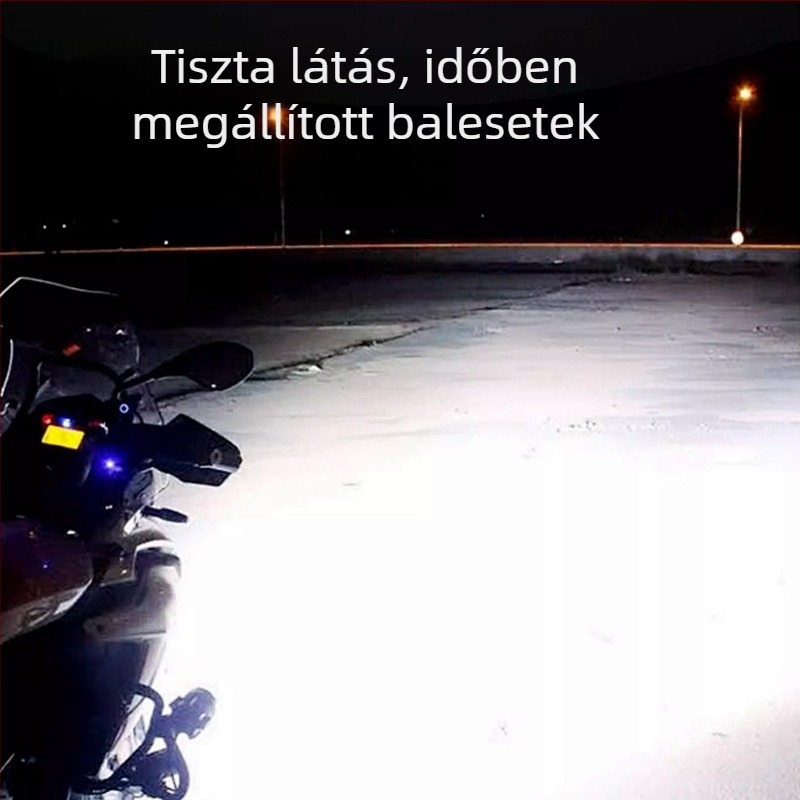 LED motorkerékpár spotlámpa elektromos háromkerekűhöz, 24W, 2400 lm, IP67, alumínium ház, vetítő lencse, modell U7