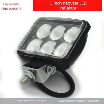 LED jármű LED-reflektor, 18W, 24V, 3000 lm, 3 hüvelykes négyzetes modell, univerzálisan kompatibil