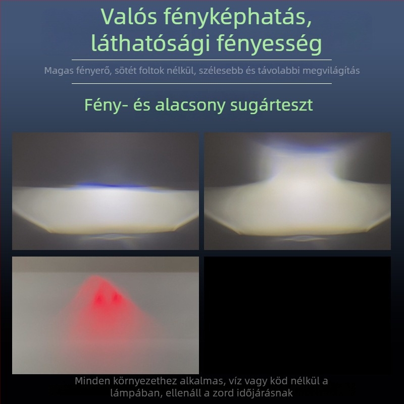 LED motorkerékpár elsőfényszóró Hp-u184-01, 12V, 15W, 5000 lm, IP68