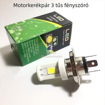 12W kerámia motorkerékpár LED elsőfényszóró, H4, beépített izzó