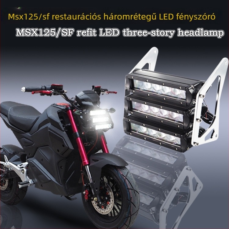 Motorkerékpár LED főfény 64W 12V alumíniumötvözet ház LED fényforrás modell Q-8982
