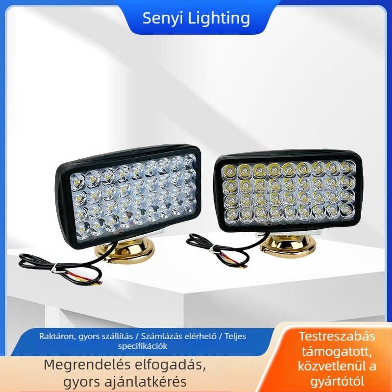 Motorkerékpár első fényszóró, 36‑LED magas fényerő, 12–80 V, IP67, 11000 lm, alumínium ötvözet test