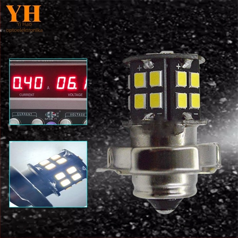 Motorkerékpár LED fényszóró, modell P26S283530S, 2835 LED, 600 lm, 6 V, 400 mA