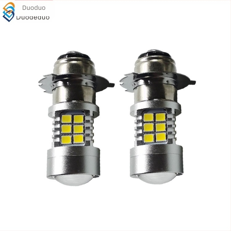 LED motorkerékpár fényszóró P15D-25-3, 2835 LED-ek, 30 LED, nagy fényerő, 6-30V állítható feszültség, kompatibilis H6M, P15D-25-3, P26S, 1156, BA15D, BA20D, P45T