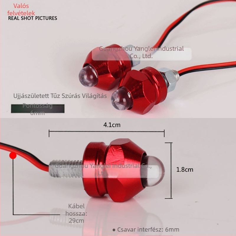 Motorkerékpár rendszám LED spotlámpa, 2W, 12V, alumínium, modell Spotlight, márka Zhi Guangyang