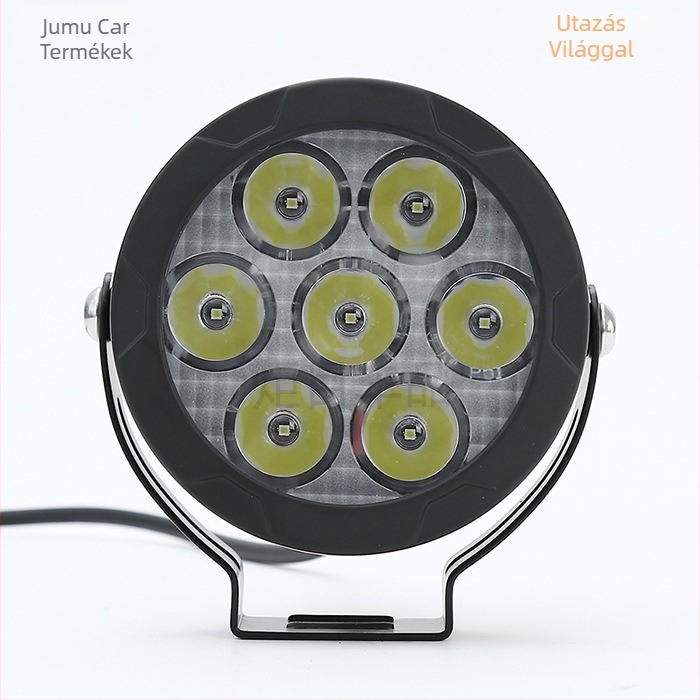 LED off-road jármű spotlámpa kivehető árnyékolóval, alumínium ötvözet test, IP67, 10-80V
