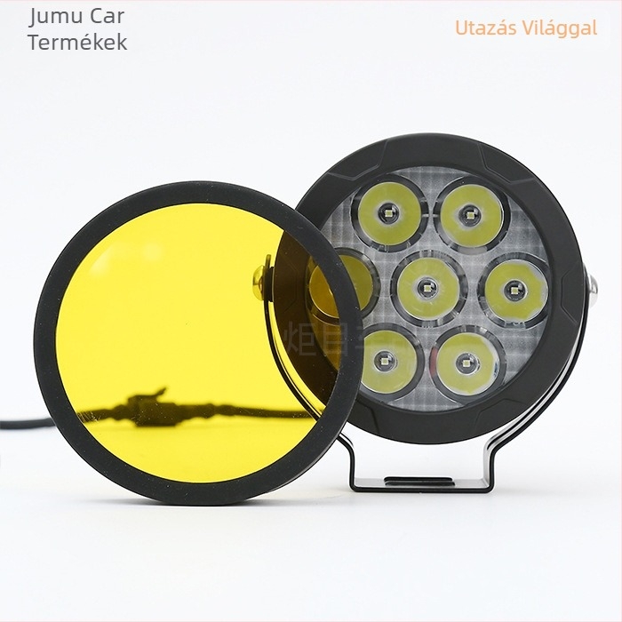 LED off-road jármű spotlámpa kivehető árnyékolóval, alumínium ötvözet test, IP67, 10-80V