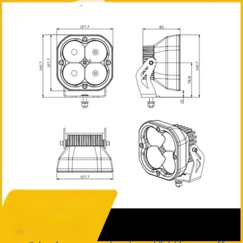Autó LED munkalámpa | 80W | 9-32V DC | Alumínium ötvözet | Modell 3027