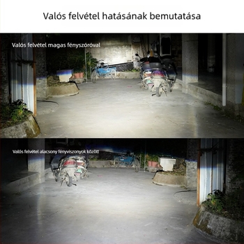 Motorkerékpár LED spotlámpa H4 kettős lencsével • Ház repülőgép-alumíniumból • 12-24 V • IP68 • 12000 lm • 25-35 W
