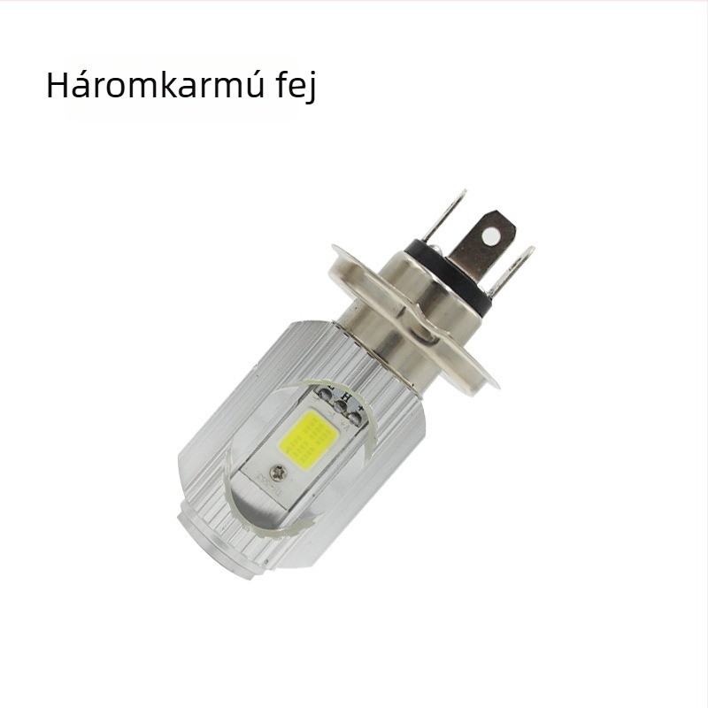 H4 LED motorkerékpár lámpa, 12W, 12-80V, Alumínium, Fókuszált fény