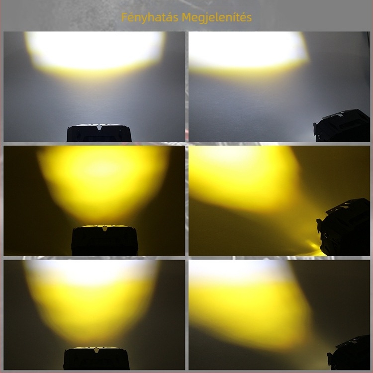 Kültéri LED autó reflektor fedéllel, dupla sor 6LED, 60W, 12-85V, alumínium ötvözet