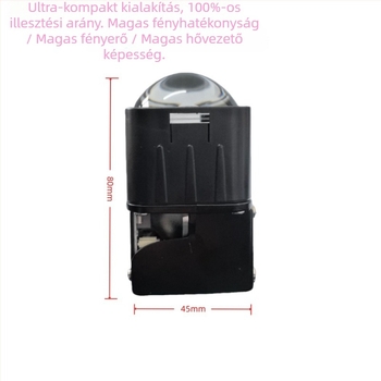 LED elsőfény autók és motorkerékpárokhoz, ultra-kompakt kettős lencsével, modul 1.5, 45W, 12V, IP66, 15000 lm, AE4M85C