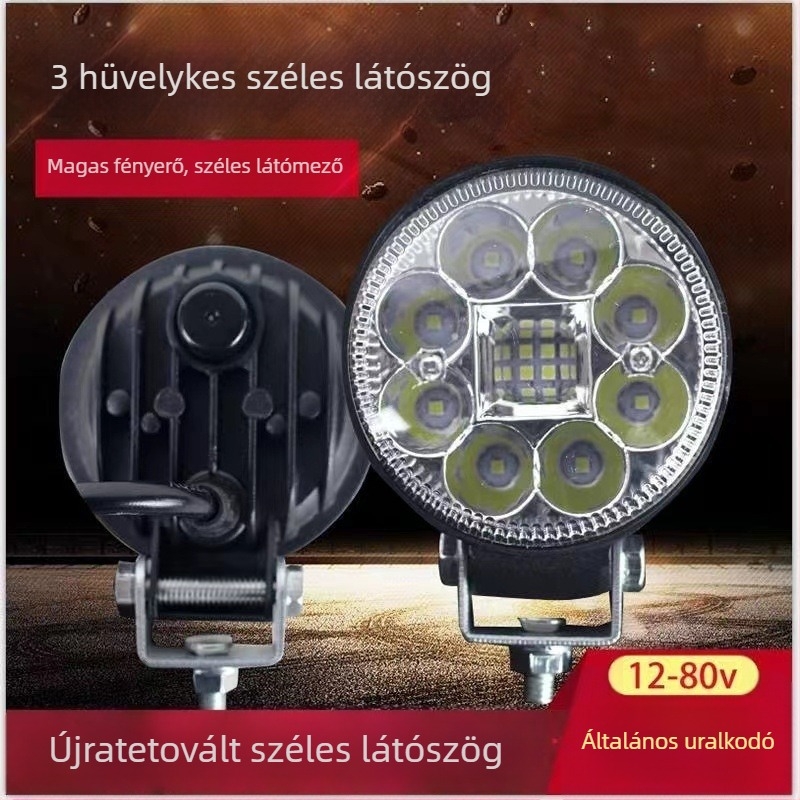Universális jármű LED reflektor, 12-80V, 20W, alumínium, PC lencse, vízálló és porálló