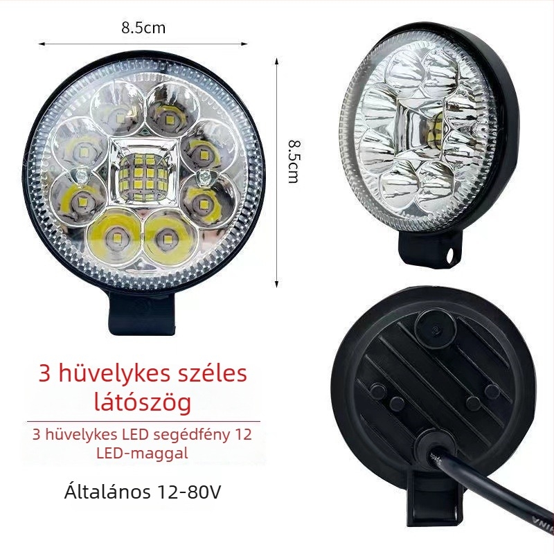 Universális jármű LED reflektor, 12-80V, 20W, alumínium, PC lencse, vízálló és porálló