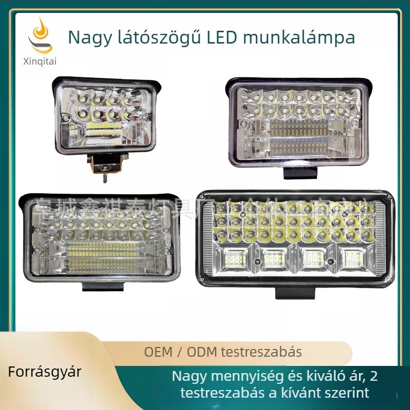 Kamion LED reflektor, széles látómező, alumínium ház, 12-80V, XQT-Wide View modell, univerzális kompatibilitás