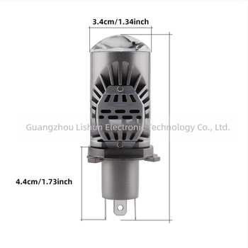Fejlesztett M01J motorkerékpár LED fényszóró kettős lencsével, H4 P43T, 50W, AC/DC 9–60V, univerzálisan illeszthető