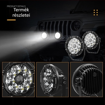Lézeres spotlámpa, 50W LED, 4200 lm, IP67, 12-80V, öntött alumínium