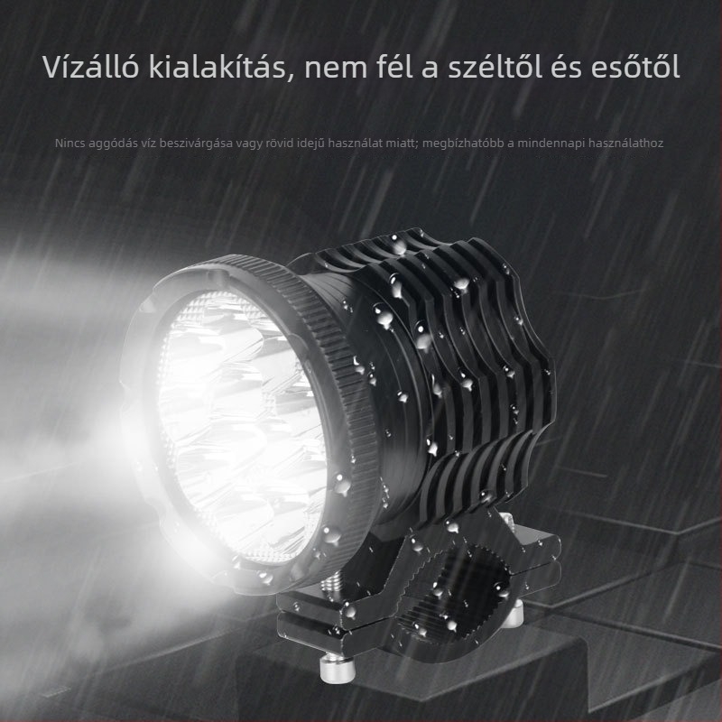 Motorkerékpár LED reflektor XCD-1066, 12–80V, 30W, 3000–3500lm, alumínium/plasztik