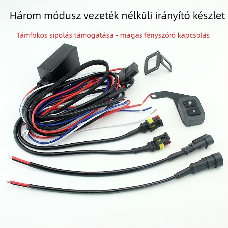Motorkerékpár LED fényszóró kapcsoló duál világítási hálózathoz, vezeték nélküli távirányítóval – modell G885, 120W, 9-24V, 10A