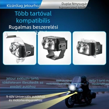 Motorkerékpár LED-lámpa lencsével, dupla közvetlen háromszínű ködfénnyel, Jietuhoz