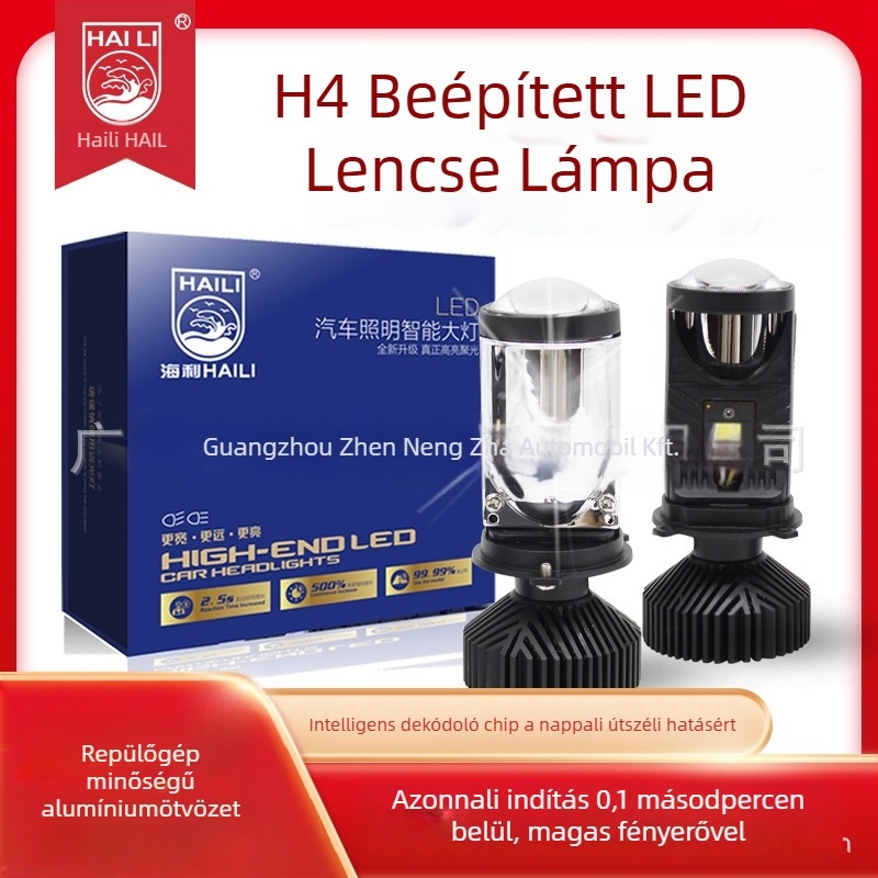 H4 LED bifokális fényszóró lencsével, 12V, 100W, 5000–8000 lm, IP67