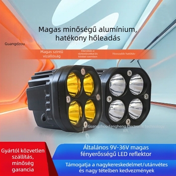 LED vezetőfény, Négyszögletes spotlámpa, 20W, 9-36V, 6800lm, 5050 LED-ek, 50 000 óra élettartam