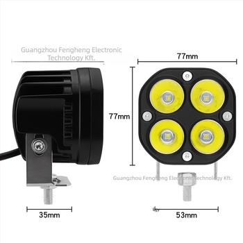 LED vezetőfény, Négyszögletes spotlámpa, 20W, 9-36V, 6800lm, 5050 LED-ek, 50 000 óra élettartam