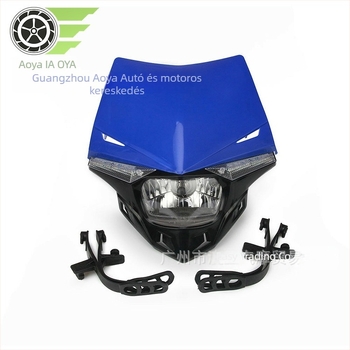 Grimace-stílusú fényszóró off-road motorkerékpárhoz, LED jelzőfény, H4 izzó, 12V, 35W, ABS, modell D004