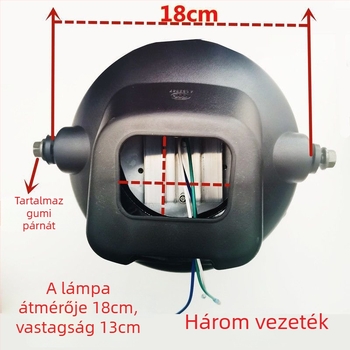 Univerzális LED első lámpa motorkerékpár/triciklihez – LED fényforrás; összeállítás nélküli egység; kompatibil automata hajtású járművekhez
