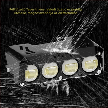 Motorkerékpár LED elsőfényszóró – off-road világítás, 24W, 14000 lm, IP68, 12-85V, alumíniumötvözet, LED 3570, Wilson