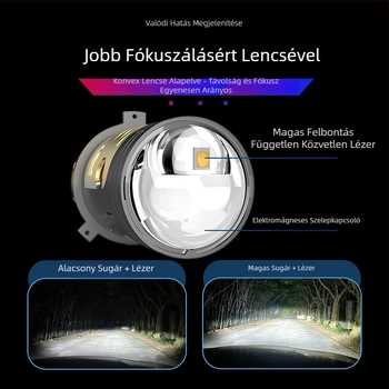 Autó LED lámpa lencsével, démon sas szem, módosított lencse, 4574 laser LED, H4 – autók, terepjárók és motorkerékpárok számára