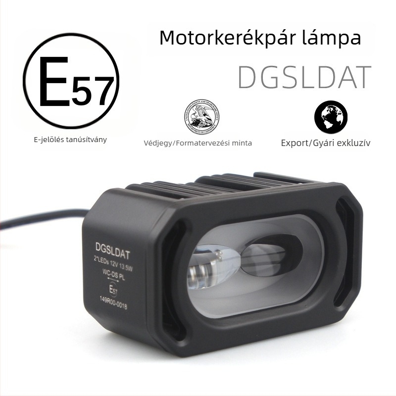 LED fényszóró-összeállítás motorkerékpárok és elektromos járművek számára, DS osztály, E-Mark tanúsítvány, 12V, 13,5W
