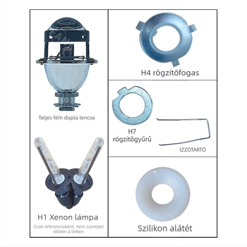 2.0 hüvelykes Visteon lencsés HID Xenon fényszóró, integrált magas/alsó fény, 55W, 12V, 6000 lm, élettartam 30 000 óra