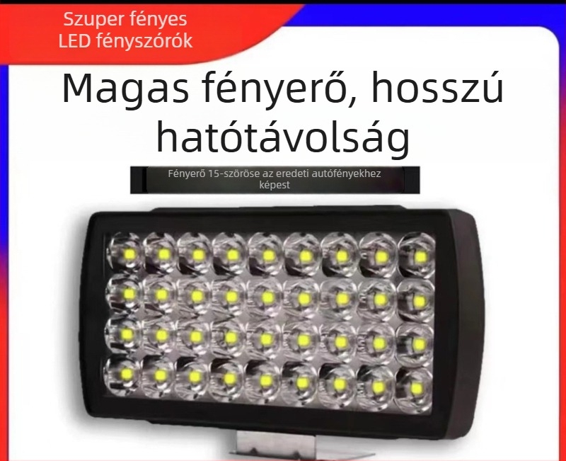 Elektromos motorkerékpár LED elsőfénye - 40 LED, vízálló, 12V