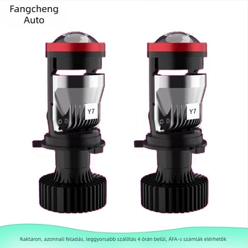 Y7D LED fényszórók fisheye lencsével, autókhoz és motorkerékpárokhoz, 50W, 12V, általános kompatibilitás, nagy fényerő