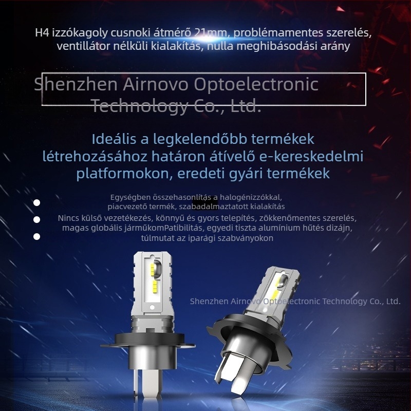 Motorkerékpár LED fényszóró H4, CSP Y19 Seoul LED, 1600LM, 12V, IP65